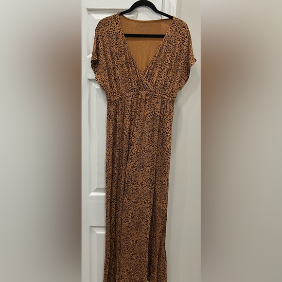 Gorgeous leopard maxi dress size L - Picture 1 of 4